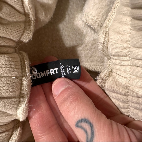 Comfrt Signature Fit Weighted Sweatpants, Bone xs - Picture 5 of 5